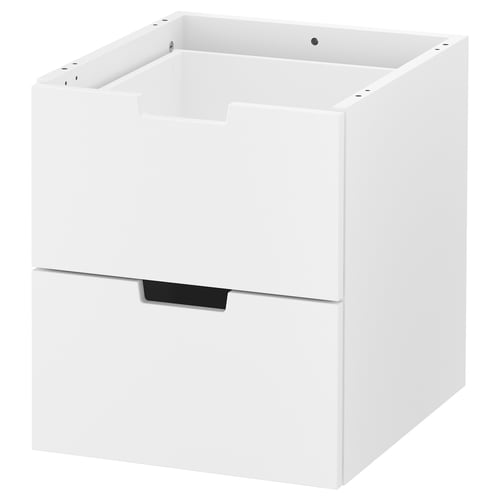 NORDLI Commode modulable 2 tir, blanc, 40x45 cm