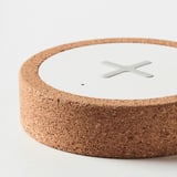 NORDMÄRKE Chargeur sans fil, blanc/liège