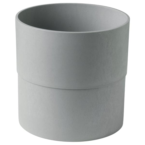 NYPON Cache-pot, intérieur/extérieur gris, 24 cm