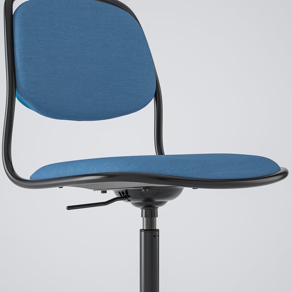 ÖRFJÄLL Chaise pivotante, noir/Vissle bleu