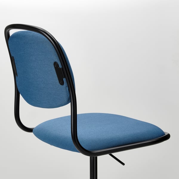 ÖRFJÄLL Chaise pivotante, noir/Vissle bleu