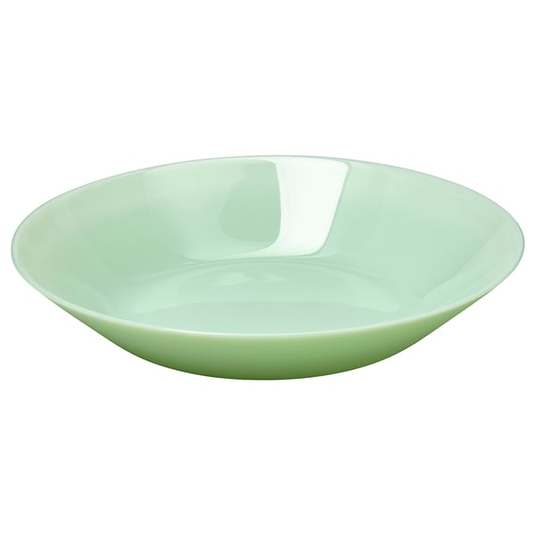OFTAST Assiette creuse, vert clair, 20 cm