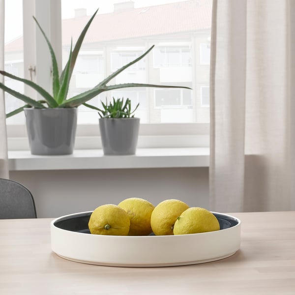 OMBONAD Plat, gris foncé, 29 cm