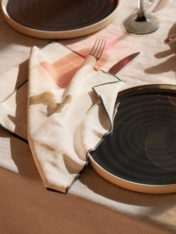 OMBONAD Plat, gris foncé, 29 cm