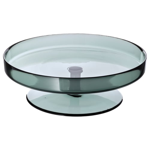 OMBONAD Plat, verre gris, 29 cm
