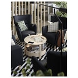 OSKARSHAMN Fauteuil à oreilles, Gunnared noir-gris