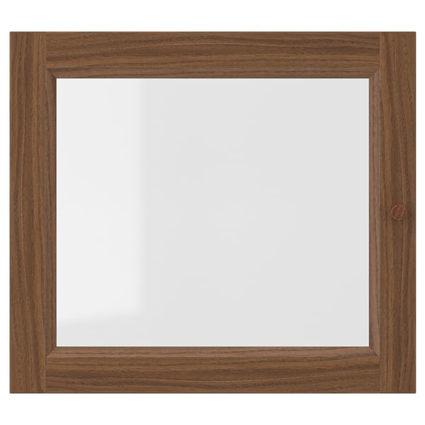 OXBERG Porte vitrée, brun motif noyer, 40x35 cm