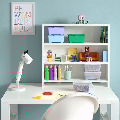 PÅHL Bureau avec tablette, hauteur réglable blanc, 96x58 cm