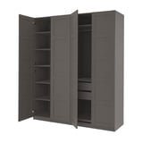 PAX / BERGSBO Armoire-penderie, gris foncé/gris foncé, 200x60x236 cm