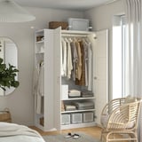 PAX / BERGSBO Combinaison armoire, blanc blanc/blanc, 120x60x201 cm