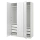 PAX / FARDAL Armoire-penderie, blanc/brillant/blanc, 150x60x236 cm