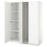 PAX / FARDAL Combinaison armoire, blanc/brillant blanc, 150x60x201 cm
