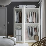 PAX / FORSAND Combinaison armoire, blanc/blanc, 150x60x201 cm