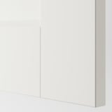 PAX / GRIMO/ÅHEIM Armoire d'angle, blanc/blanc miroir, 211/161x201 cm
