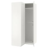 PAX / GRIMO Armoire d'angle, blanc/blanc, 110/110x236 cm