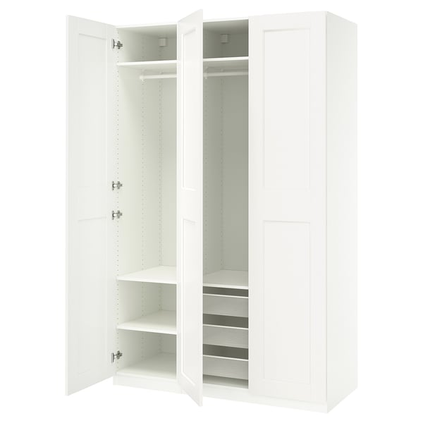 PAX / GRIMO Combinaison armoire, blanc/blanc, 150x60x236 cm