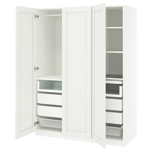 PAX / GULLABERG Combinaison armoire, blanc/blanc, 150x60x201 cm