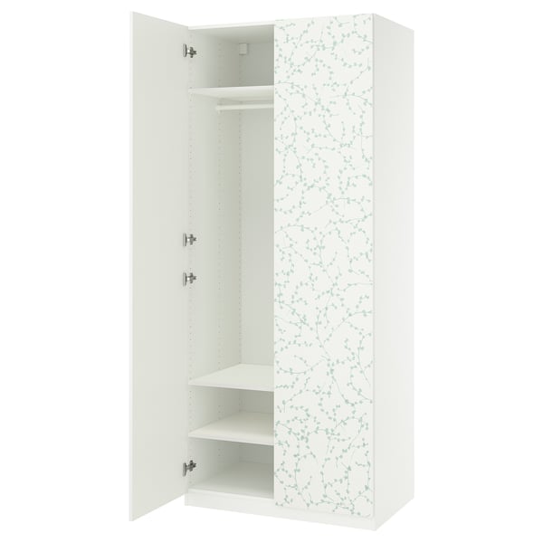 PAX / LINNABERG Combinaison armoire, blanc/à motifs, 100x60x236 cm