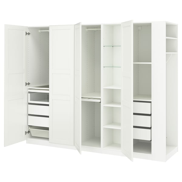 PAX / TYSSEDAL Combinaison armoire, blanc blanc/blanc, 255x60x201 cm