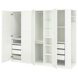 PAX / TYSSEDAL Combinaison armoire, blanc blanc/blanc, 255x60x201 cm