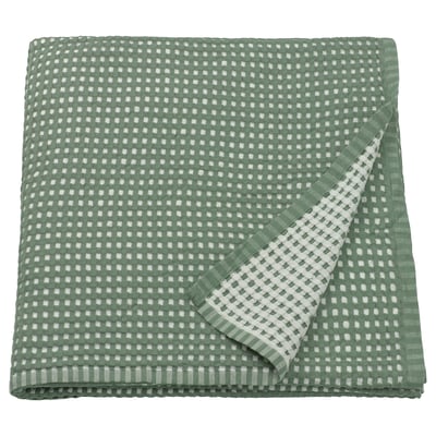 PELARTUJA Couvre-lit, vert gris/blanc, 150x250 cm