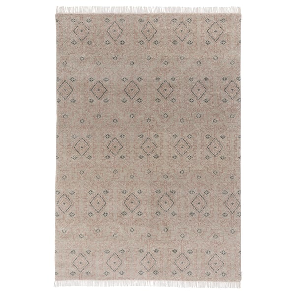 PENSELRÅG Tapis, poils ras, gris/beige/fait main, 170x240 cm