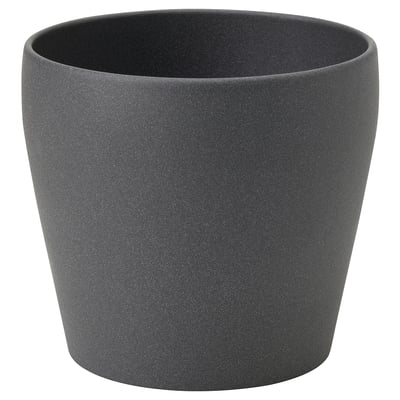 PERSILLADE Cache-pot, gris foncé, 15 cm