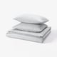 PILTANDVINGE Housse de couette et 2 taies, gris, 240x220/50x60 cm