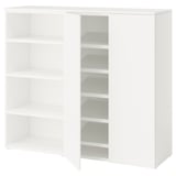 PLATSA Armoire à chaussures/rangement, blanc/Fonnes blanc, 140x42x123 cm