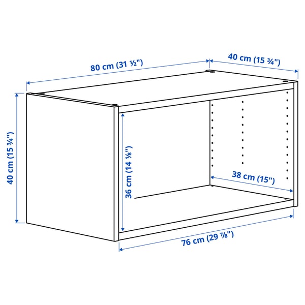 PLATSA Structure, blanc, 80x40x40 cm