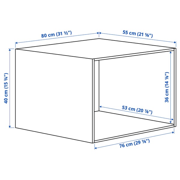 PLATSA Structure, blanc, 80x55x40 cm