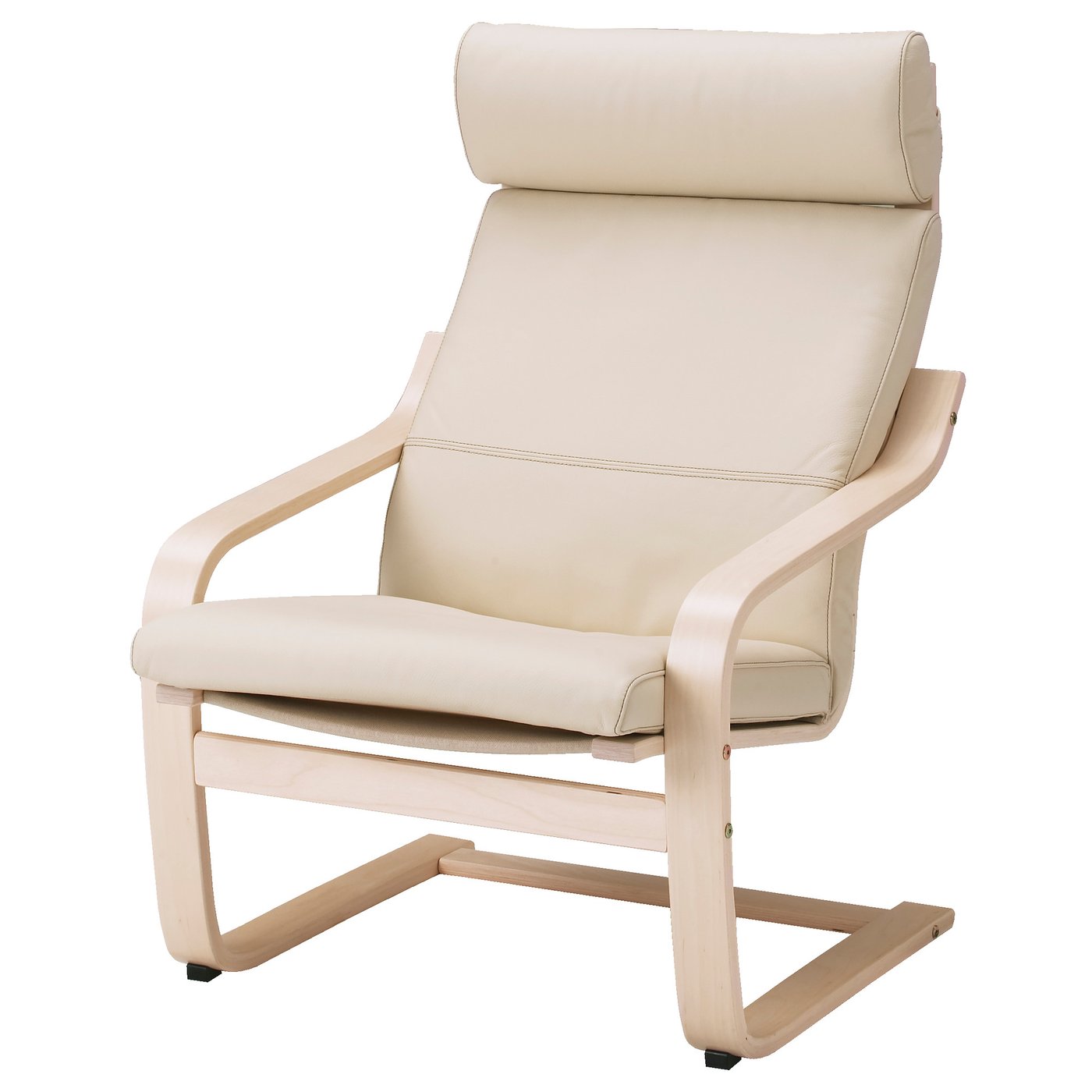 POÄNG Fauteuil plaqué bouleau, Glose coquille d�oeuf IKEA