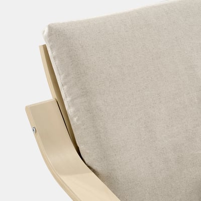 POÄNG Coussin pour fauteuil dossier bas, Katorp écru/beige