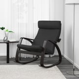POÄNG Fauteuil à bascule, brun noir/Hillared anthracite
