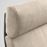 POÄNG Fauteuil avec repose-pieds, brun noir/Hillared beige