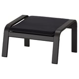 POÄNG Fauteuil avec repose-pieds, brun noir/Knisa noir