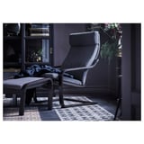 POÄNG Fauteuil, brun noir/Hillared anthracite