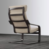 POÄNG Fauteuil, brun noir/Hillared beige