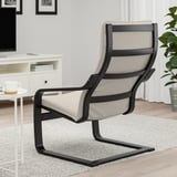 POÄNG Fauteuil, brun noir/Knisa beige clair