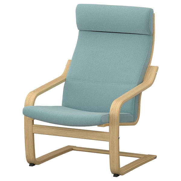 POÄNG Fauteuil, chêne/Kelinge bleu gris