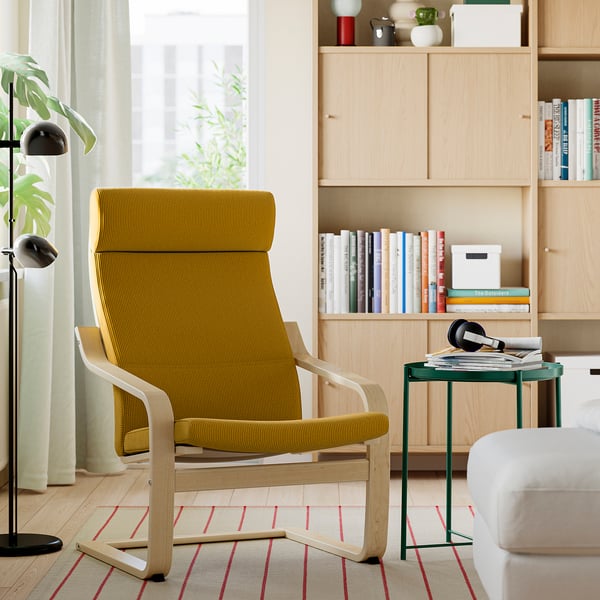 POÄNG Fauteuil, chêne/Kelinge jaune foncé