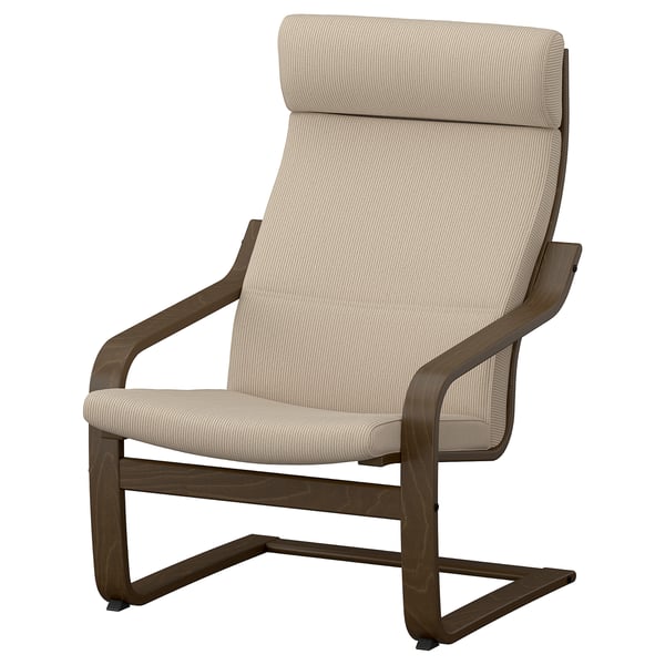 POÄNG Fauteuil, motif noyer/Kelinge beige