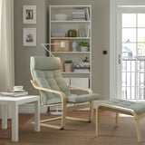 POÄNG Fauteuil, plaqué bouleau/Gunnared vert clair