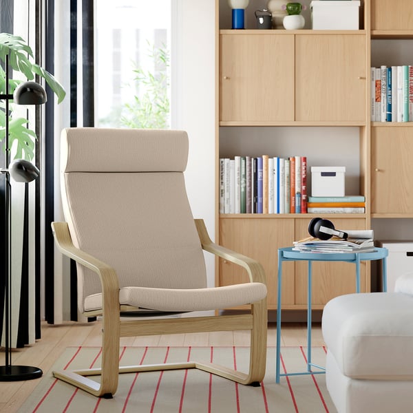 POÄNG Fauteuil, plaqué bouleau/Kelinge beige