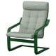 POÄNG Fauteuil, vert foncé/Gunnared vert clair