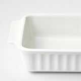 POETISK Plat à four, blanc cassé, 30x20 cm