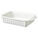 POETISK Plat à four, blanc cassé, 30x20 cm