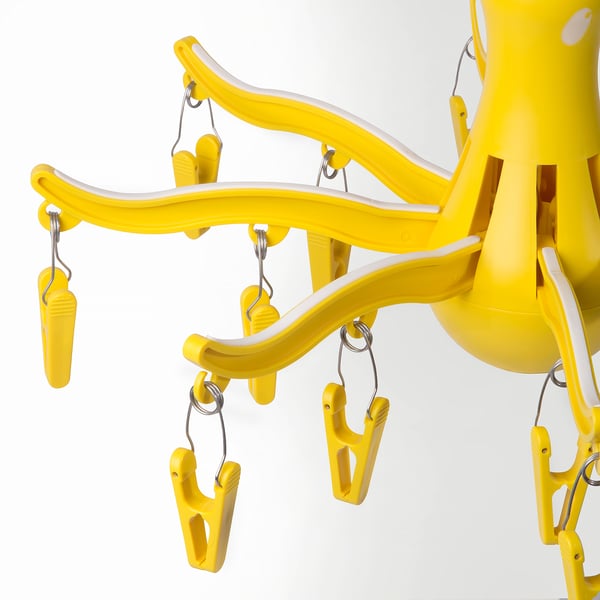 PRESSA Séchoir à suspendre 16 pinces, jaune