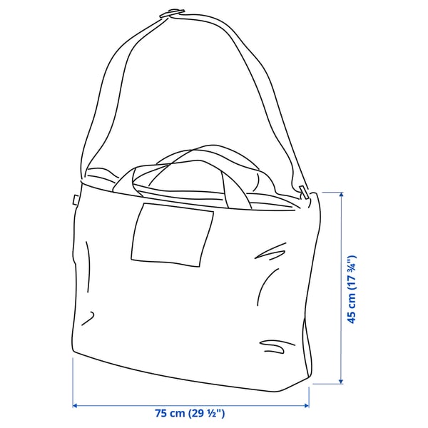 RÄCKLA Sac pliable, mauve/vert, 75x45 cm/55 l