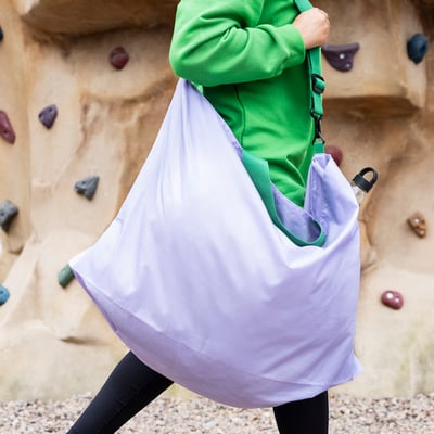 RÄCKLA Sac pliable, mauve/vert, 75x45 cm/55 l